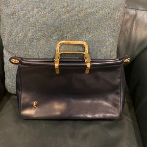 Roberta Di Camerino RARE Navy bag